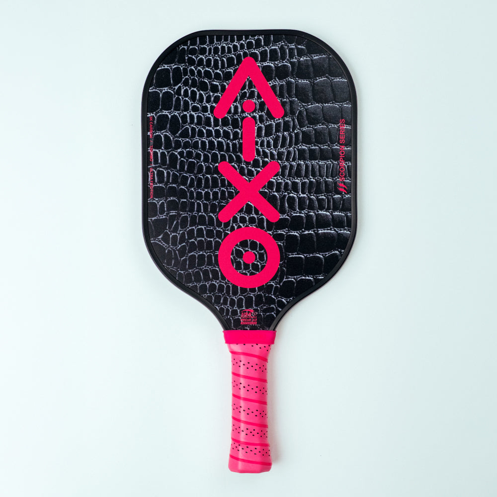 Aixo P11A Scorpion Series Glam Slam 3K Raw Carbon Pickleball Padel Black Pink One Size Pickleball Paddle Aixo