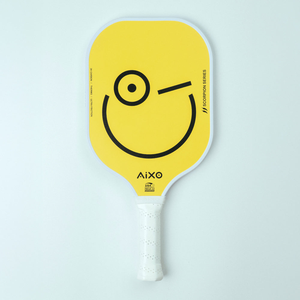 Aixo P11A Scorpion Series Mood 3K Raw Carbon Pickleball Padel Pink Yellow One Size Pickleball Paddle Aixo
