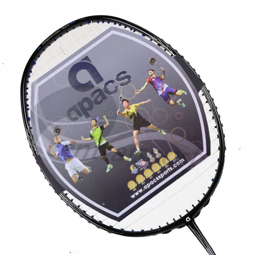 Apacs Feather Lite 75 Badminton Racket - Black/Blue Black Blue 6UG4 Badminton Rackets Apacs