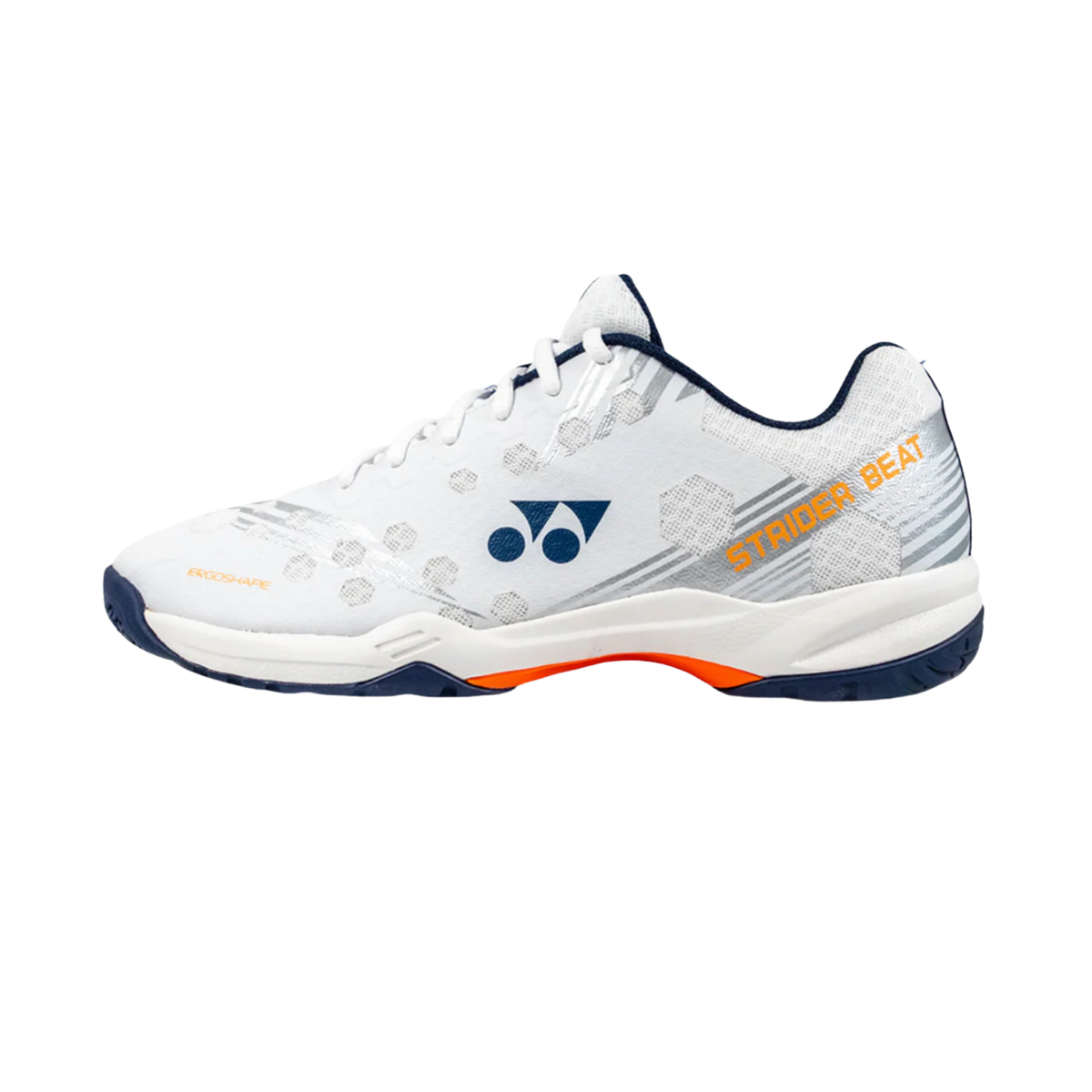 Yonex Power Cushion Strider Beat SHBSB1EX Badminton Shoes Mens (White/Orange) Badminton Shoes Yonex