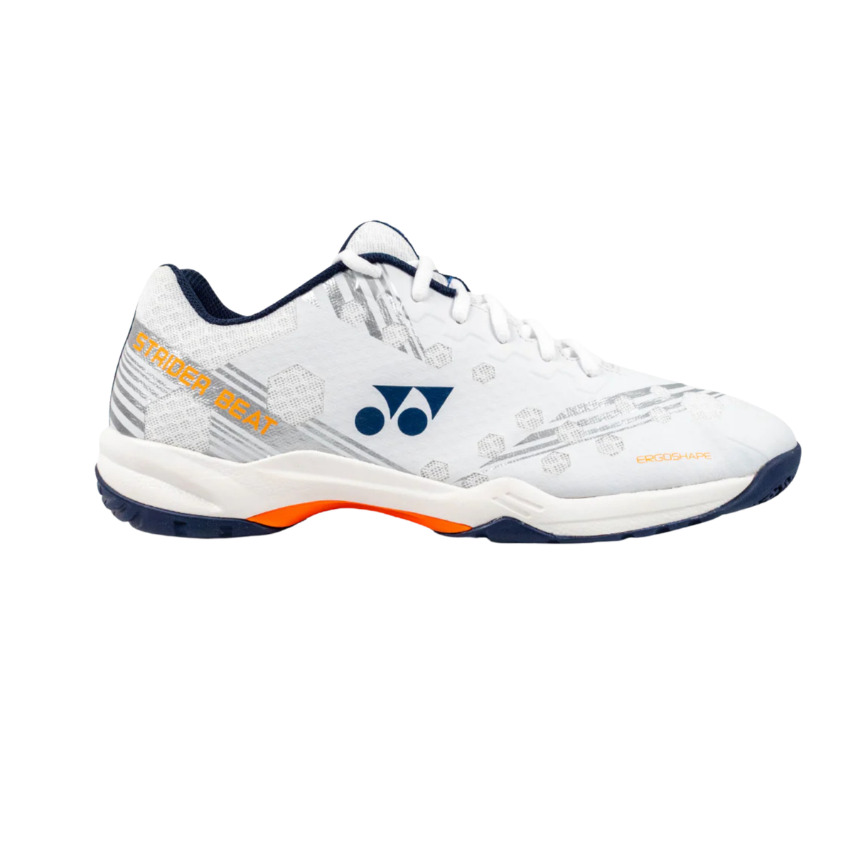 Yonex Power Cushion Strider Beat SHBSB1EX Badminton Shoes Mens (White/Orange) Badminton Shoes Yonex